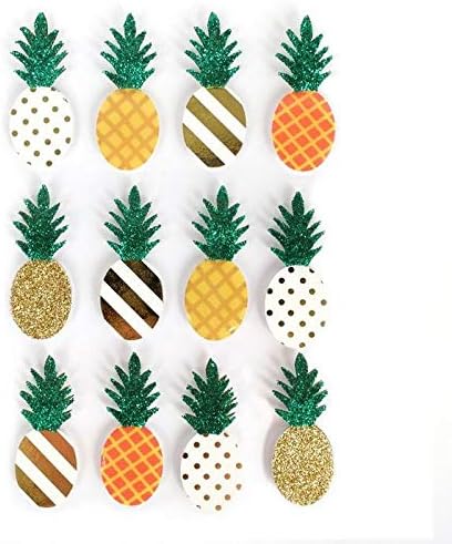 12 tropical stickers 3D - Ananas
