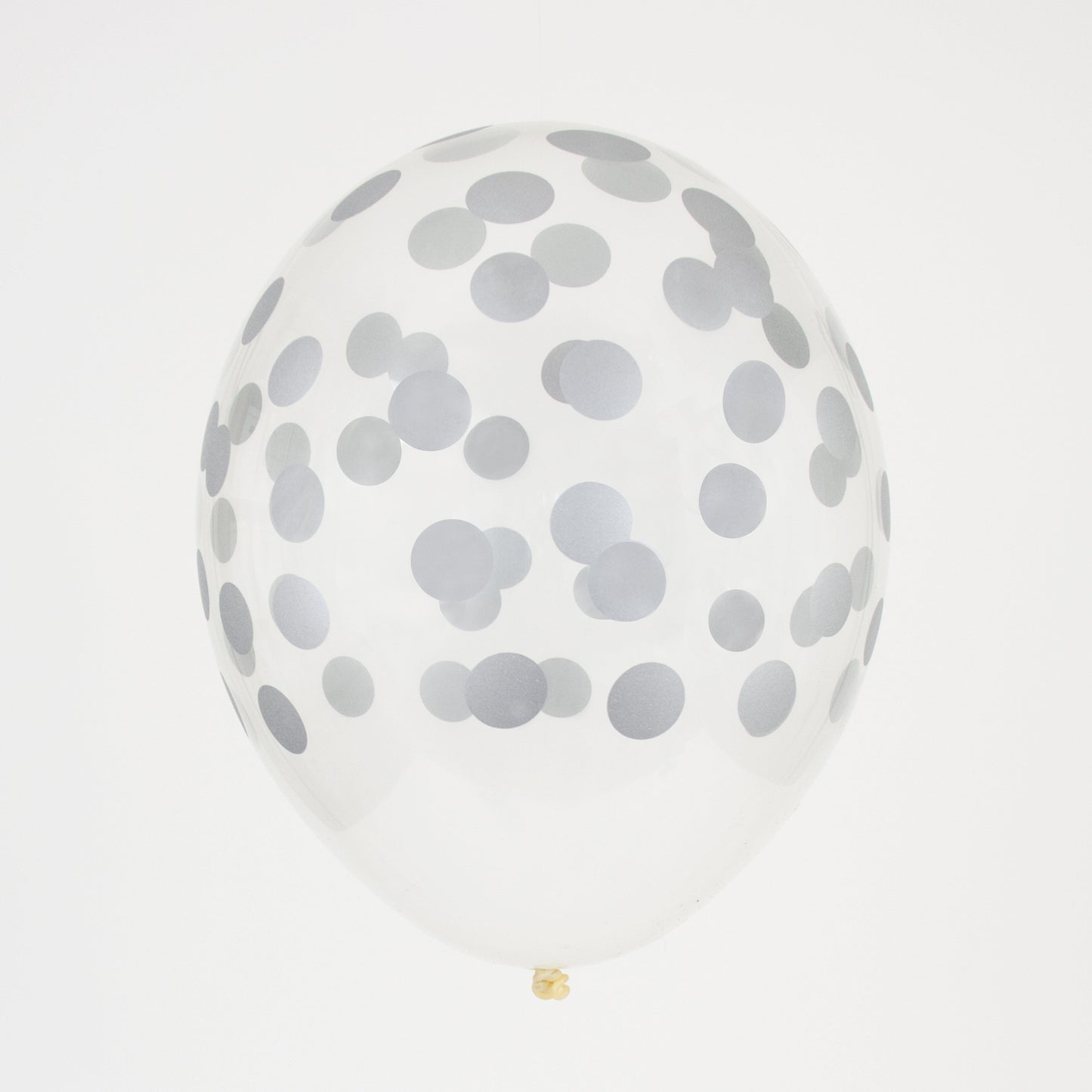 Palloncino GRANDE 30cm - coriandoli silver