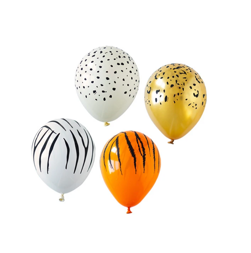4 mini palloncini - stampa safari