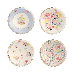 8 piattini in carta – giardino inglese