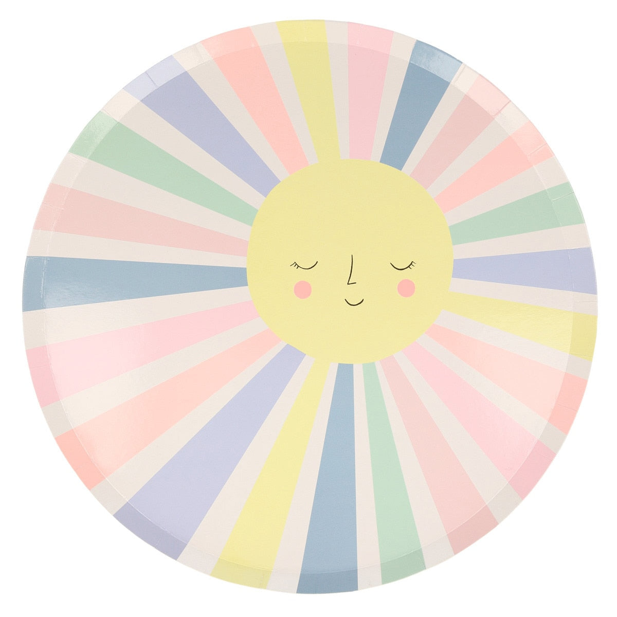 12 piatti in carta - sole e arcobaleno