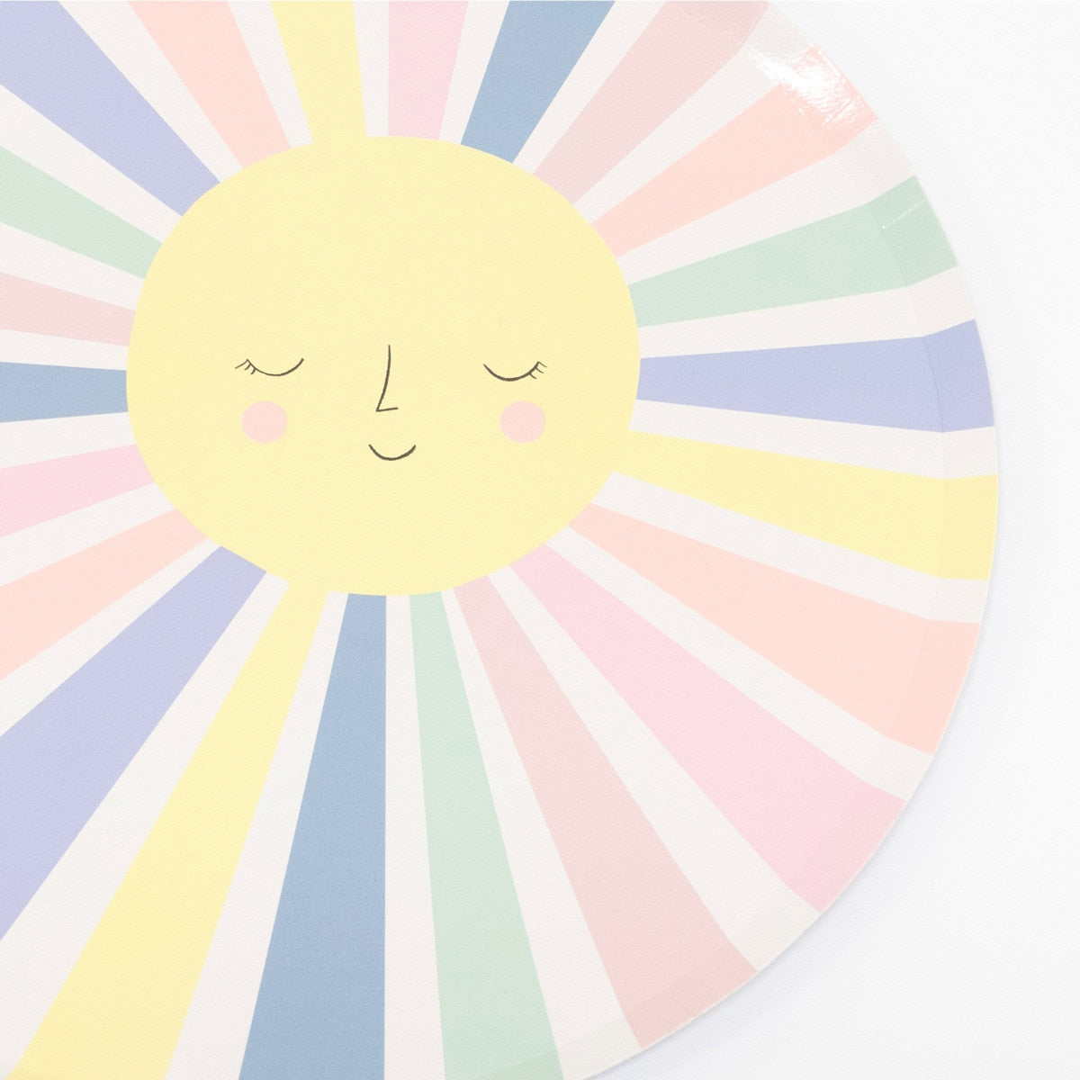 12 piatti in carta - sole e arcobaleno