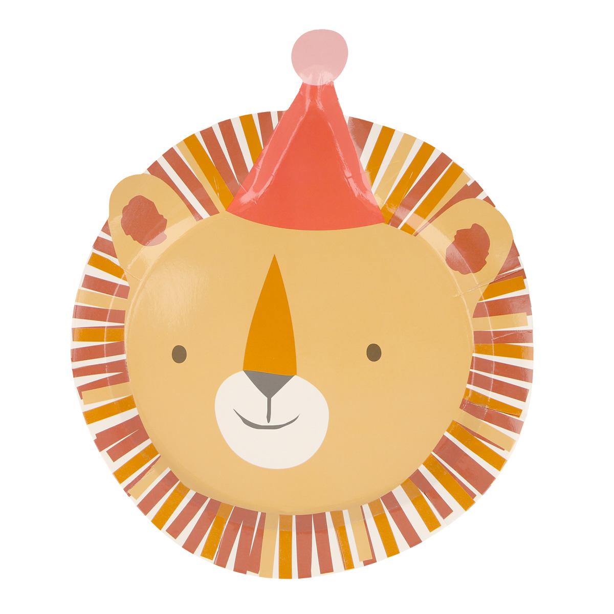 8 piattini in carta - Animal Parade
