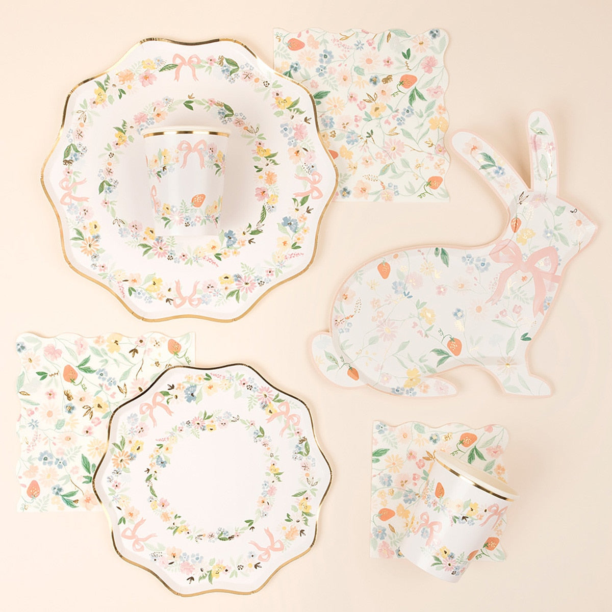 16 tovaglioli in carta - Elegant floral
