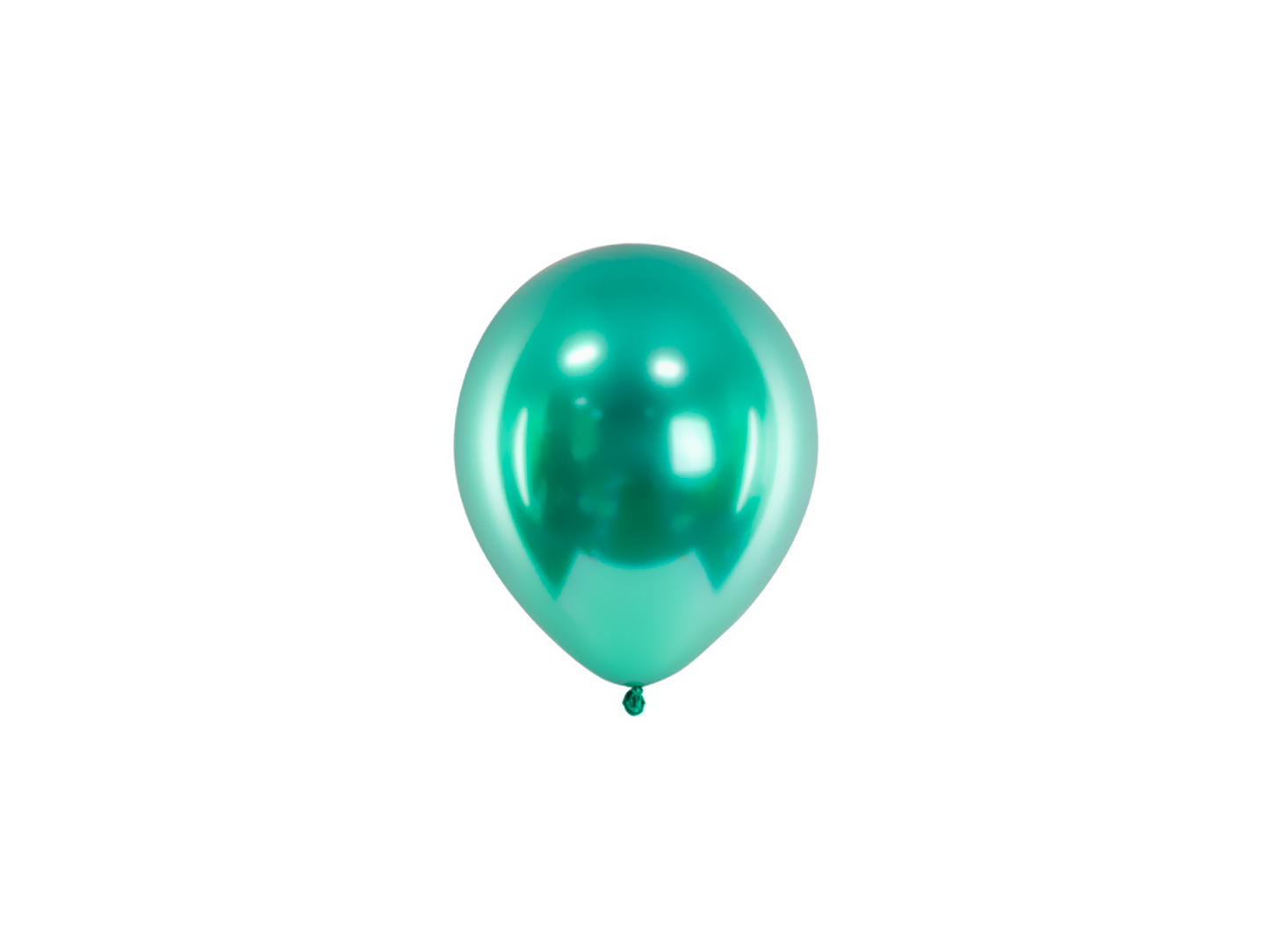 5 MINI Palloncini 12cm - Verde Metallizzato Glossy