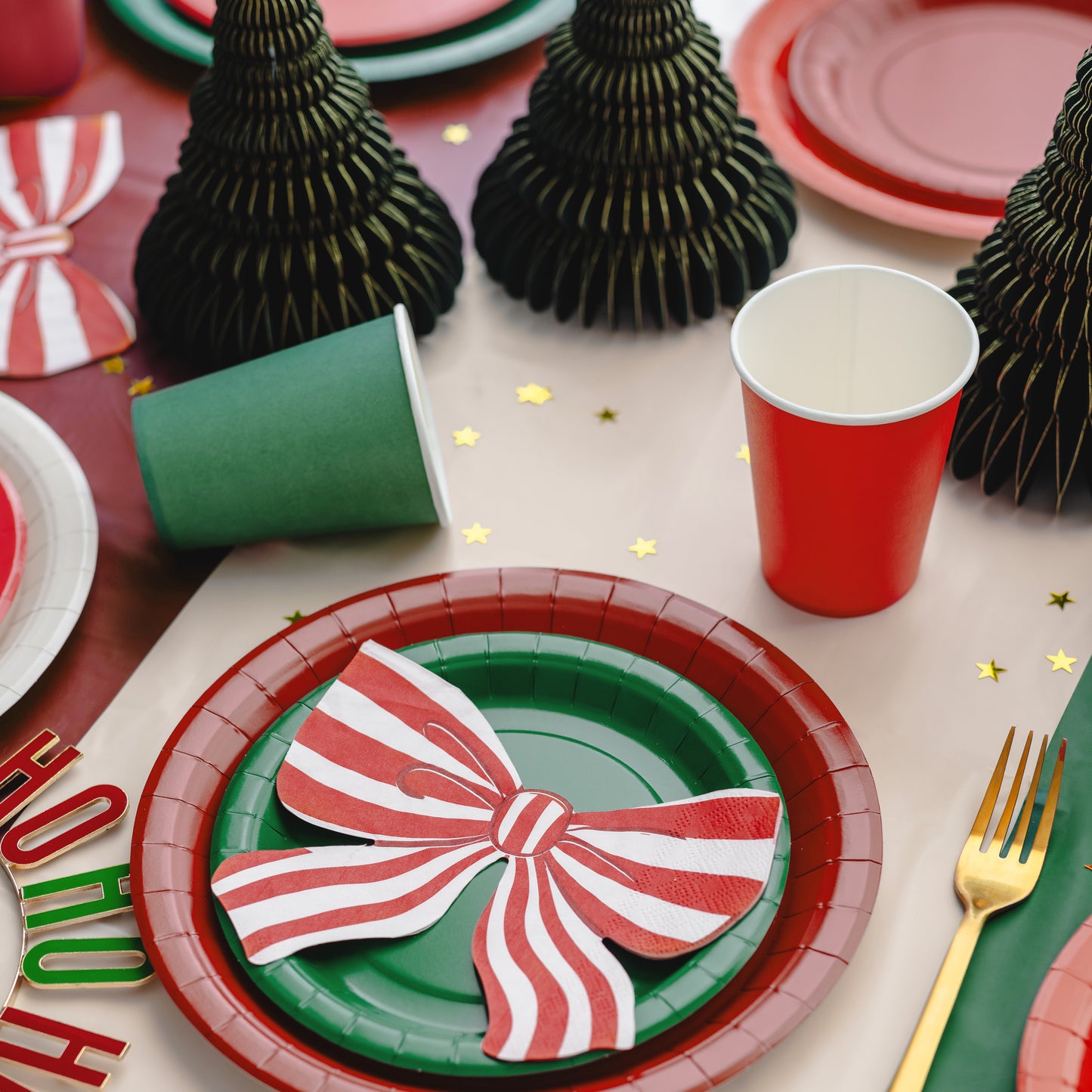 6 bicchieri in carta - Tinta Unita - Rosso Vivace