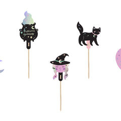 6 toppers per cupcake - Halloween Hocus Pocus