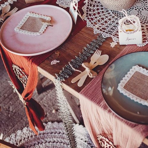 Runner in Lino - Terracotta 28x300cm