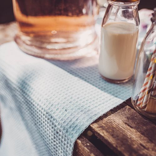 Runner Nido d'ape - Azzurro Pastello 28x300cm