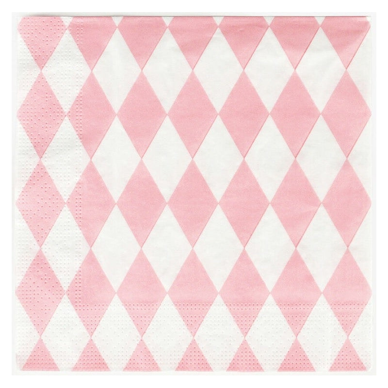 20 tovaglioli in carta - rombi rosa