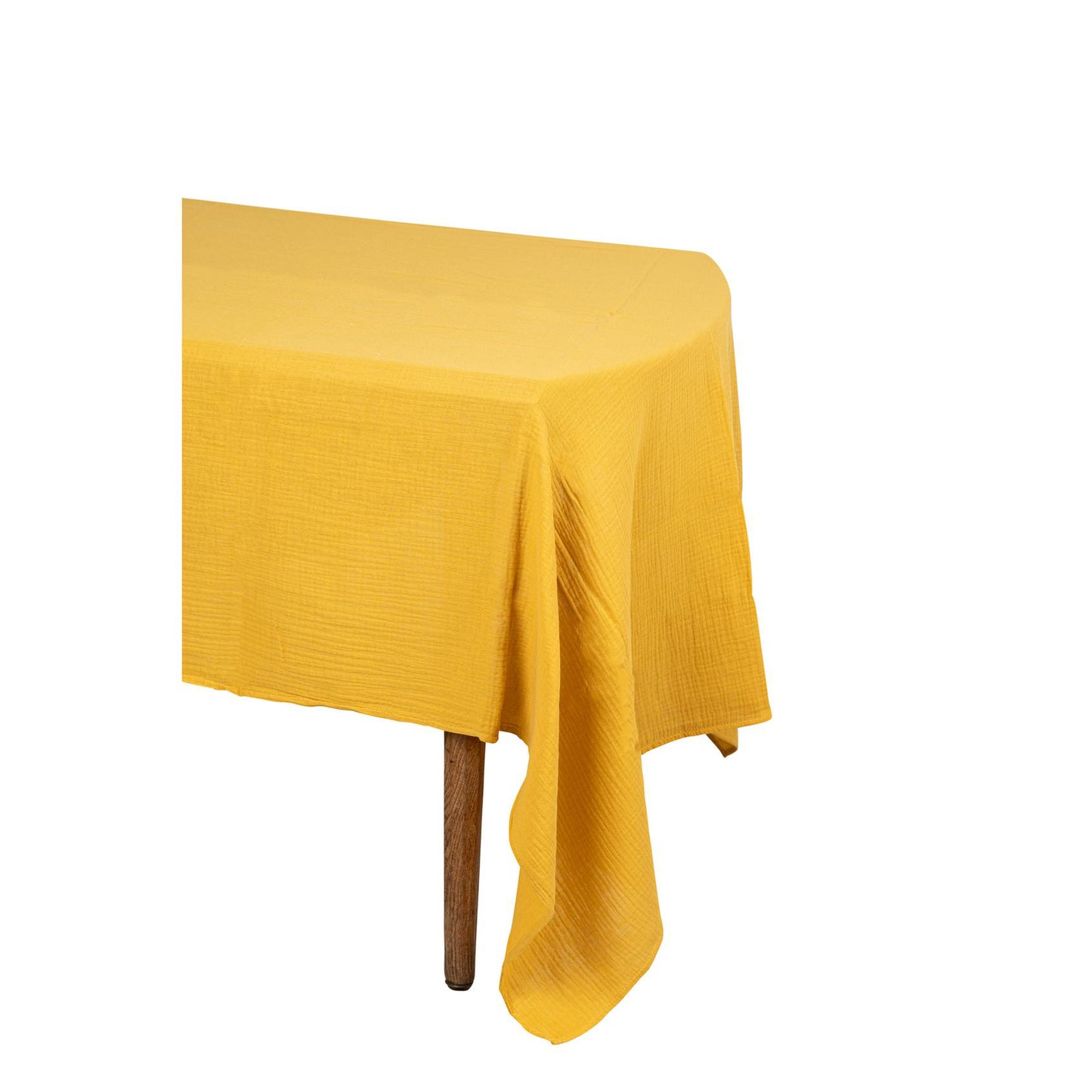 Tovaglia in Garza di Cotone - Giallo Senape 240x130cm