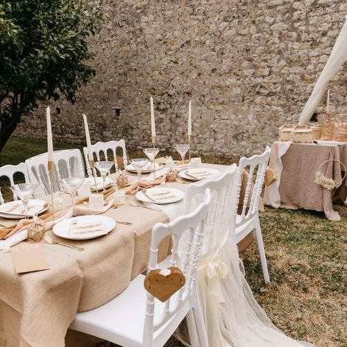 Tovaglia in Garza di Cotone - Cammello 240x130cm