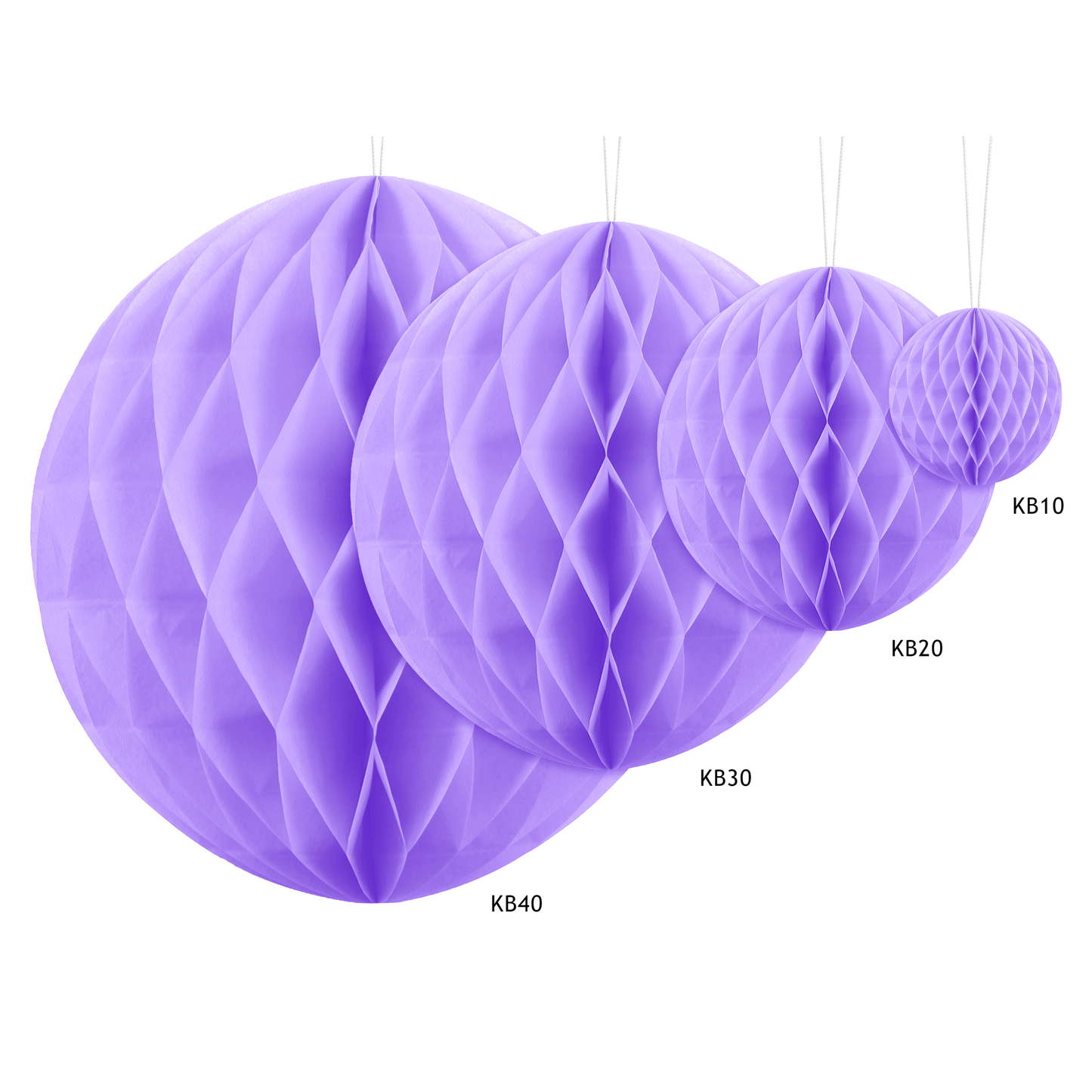 Sfera decorativa in carta 20 cm - Lilla