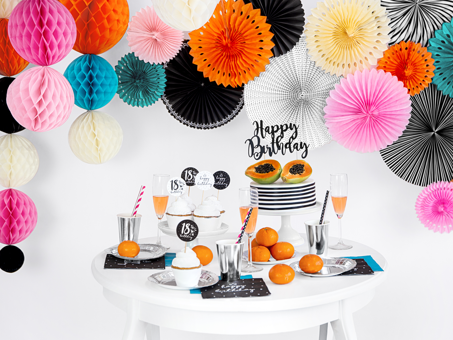 Sfera decorativa in carta 20 cm - Crema