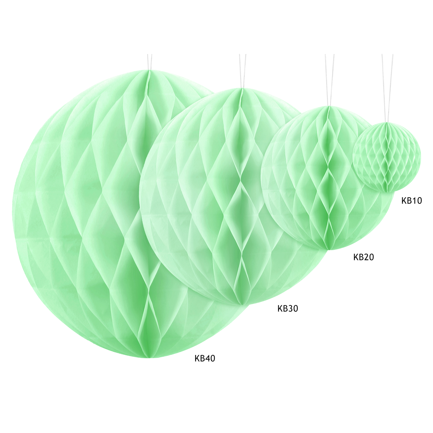 Sfera decorativa in carta 20 cm - Verde Pistacchio Chiaro