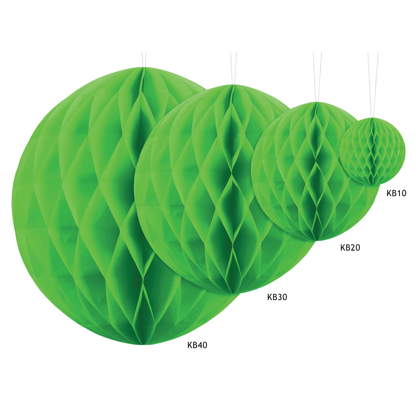 Sfera decorativa in carta 20 cm - Verde Mela