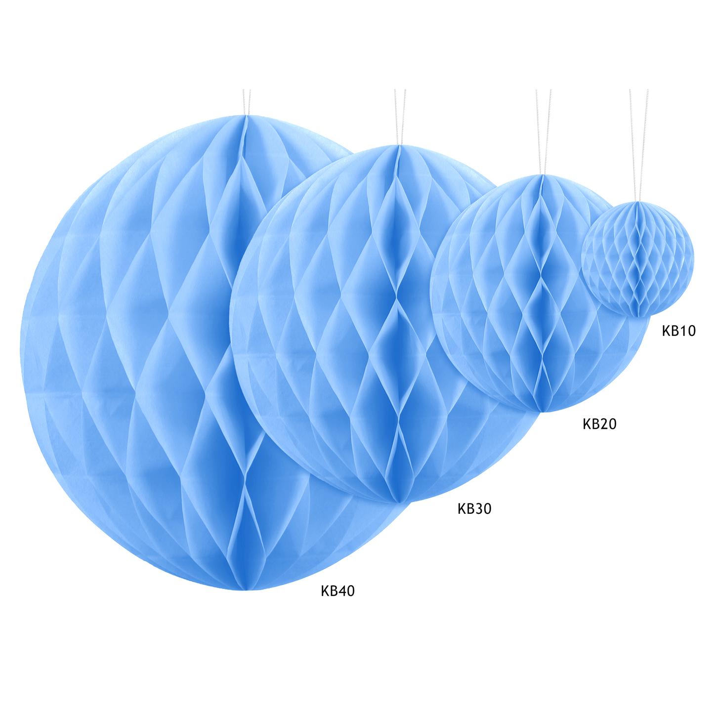 Sfera decorativa in carta 30 cm - Azzurro intenso