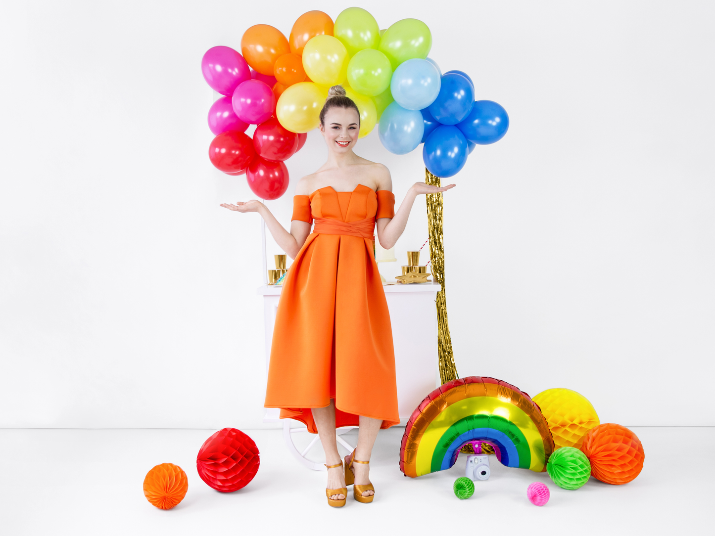 Sfera grande decorativa in carta 40 cm - Giallo