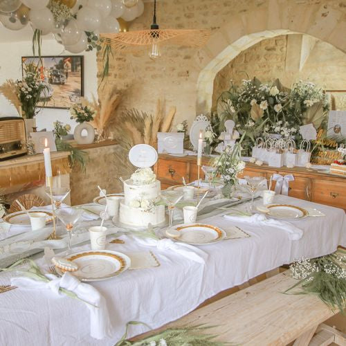 Tovaglia in Garza di Cotone - Bianca 240x130cm