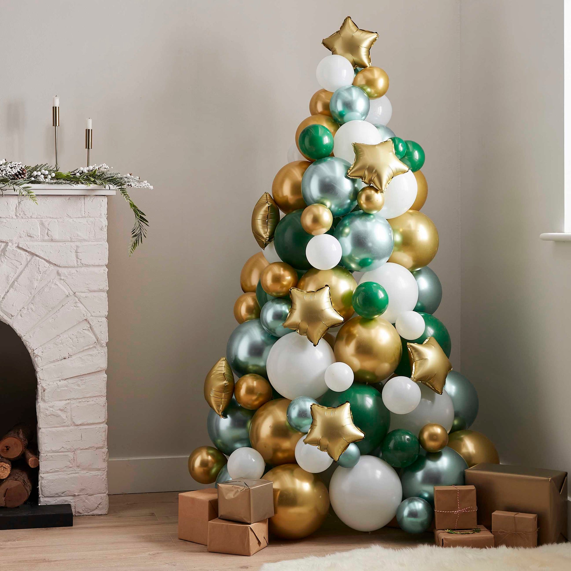 albero di natale di palloncini