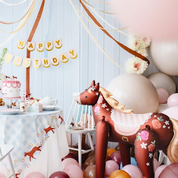 Palloncino Mylar - Cavallo con fiori
