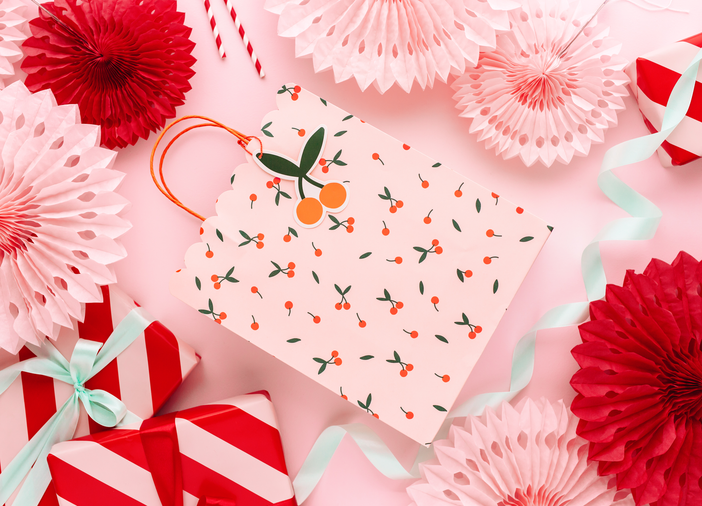 3 Ghirlande in carta velina - Rosso