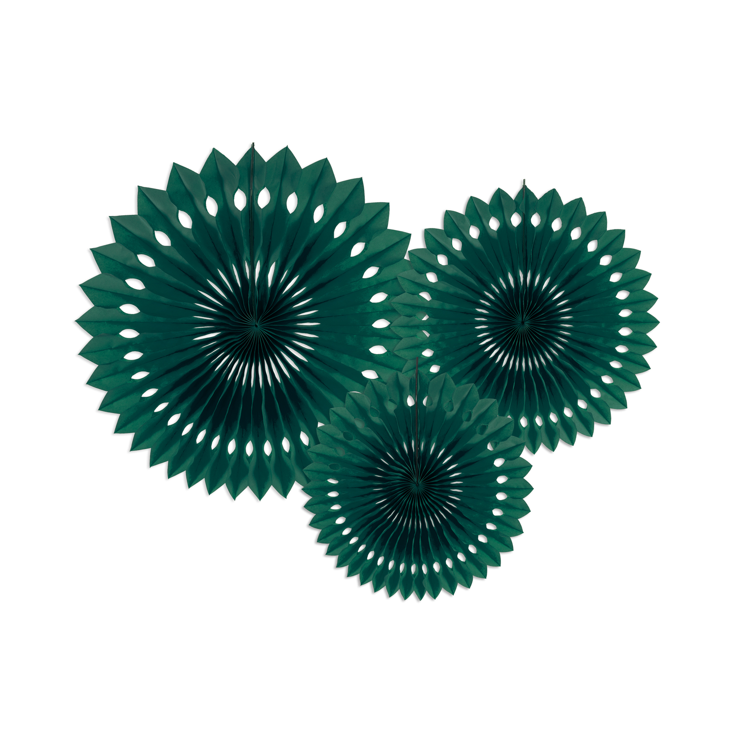 3 Ghirlande in carta velina - Verde Bosco