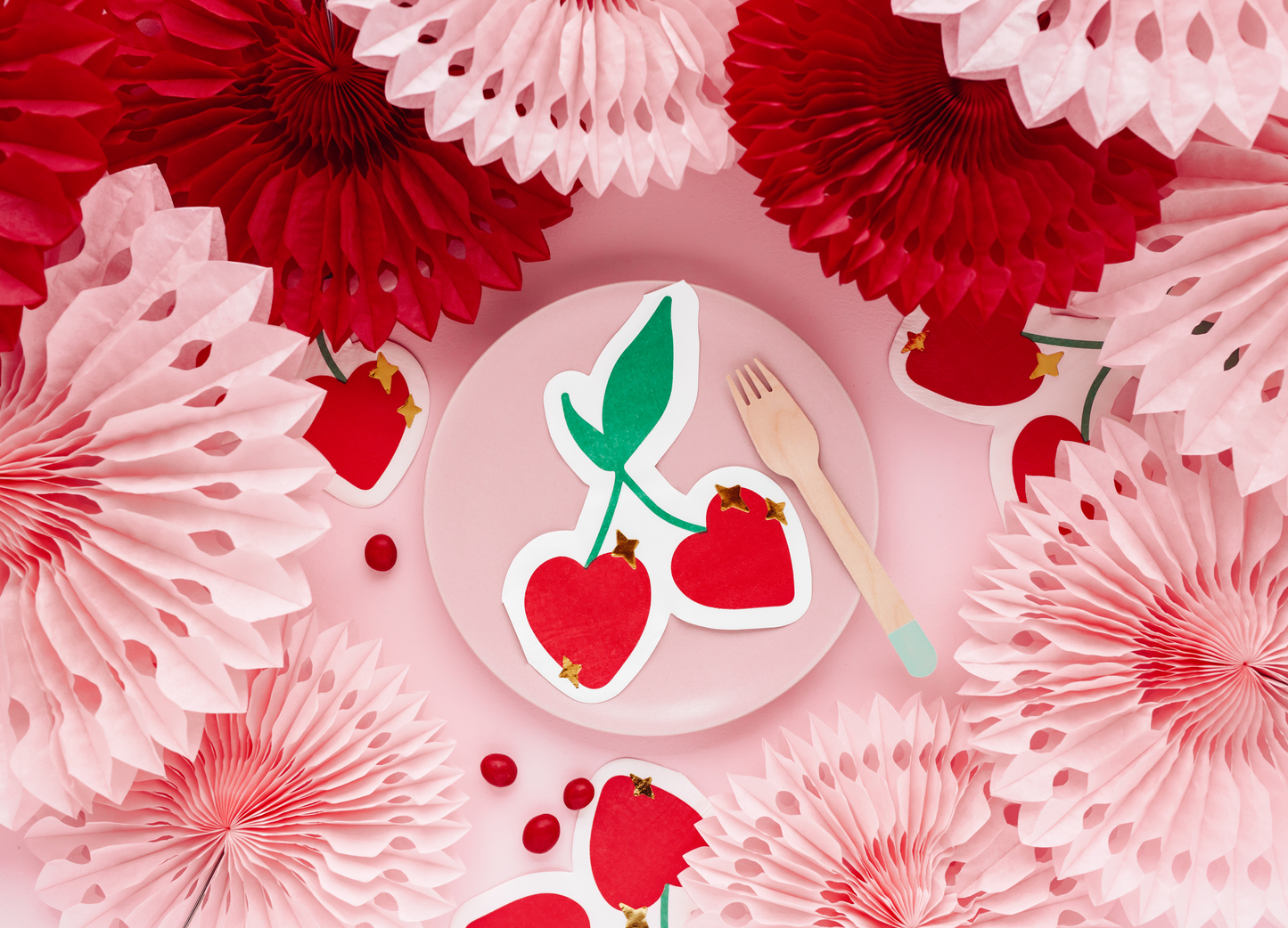 3 Ghirlande in carta velina - Rosa