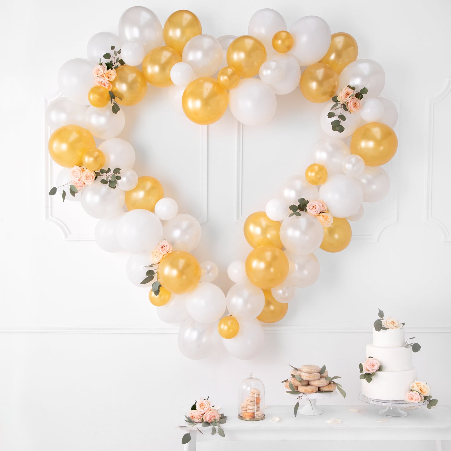 5 MINI Palloncini 12cm - Bianco Metallizzato