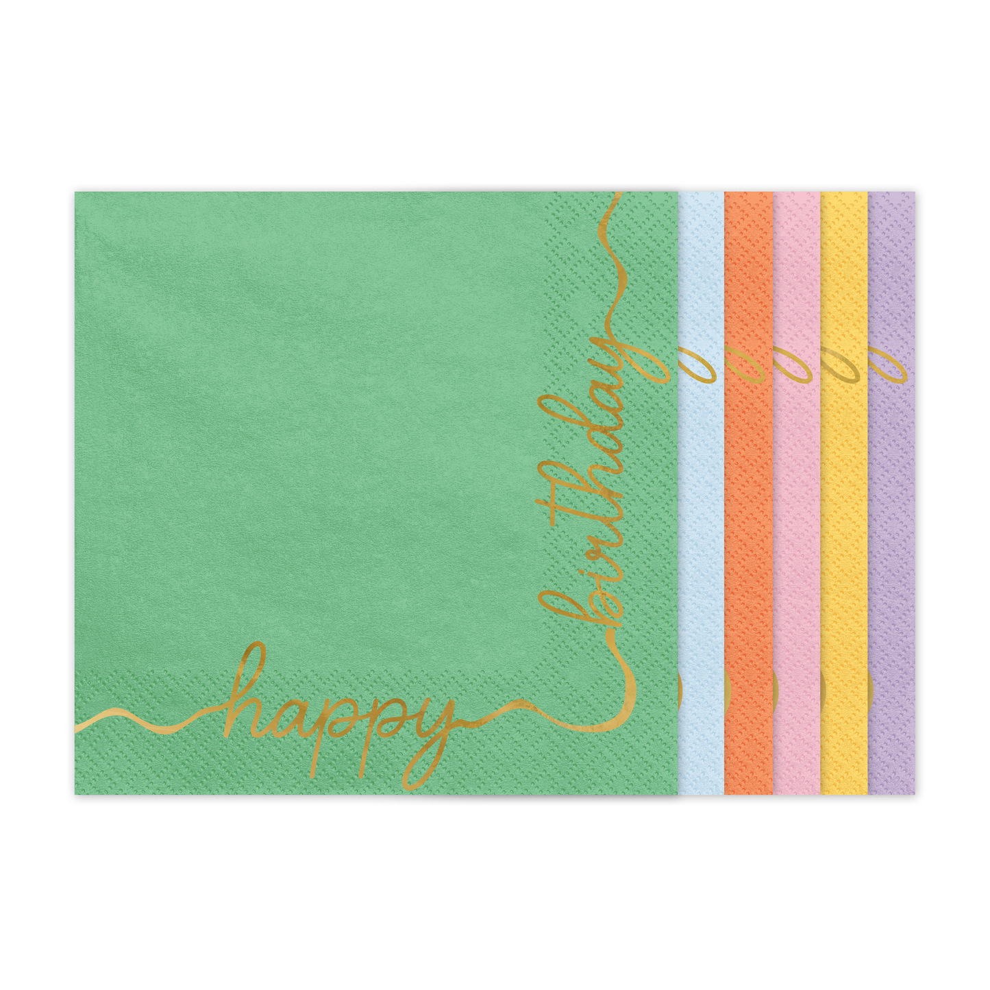 12 tovaglioli in carta - Happy Birthday - Colori Assortiti