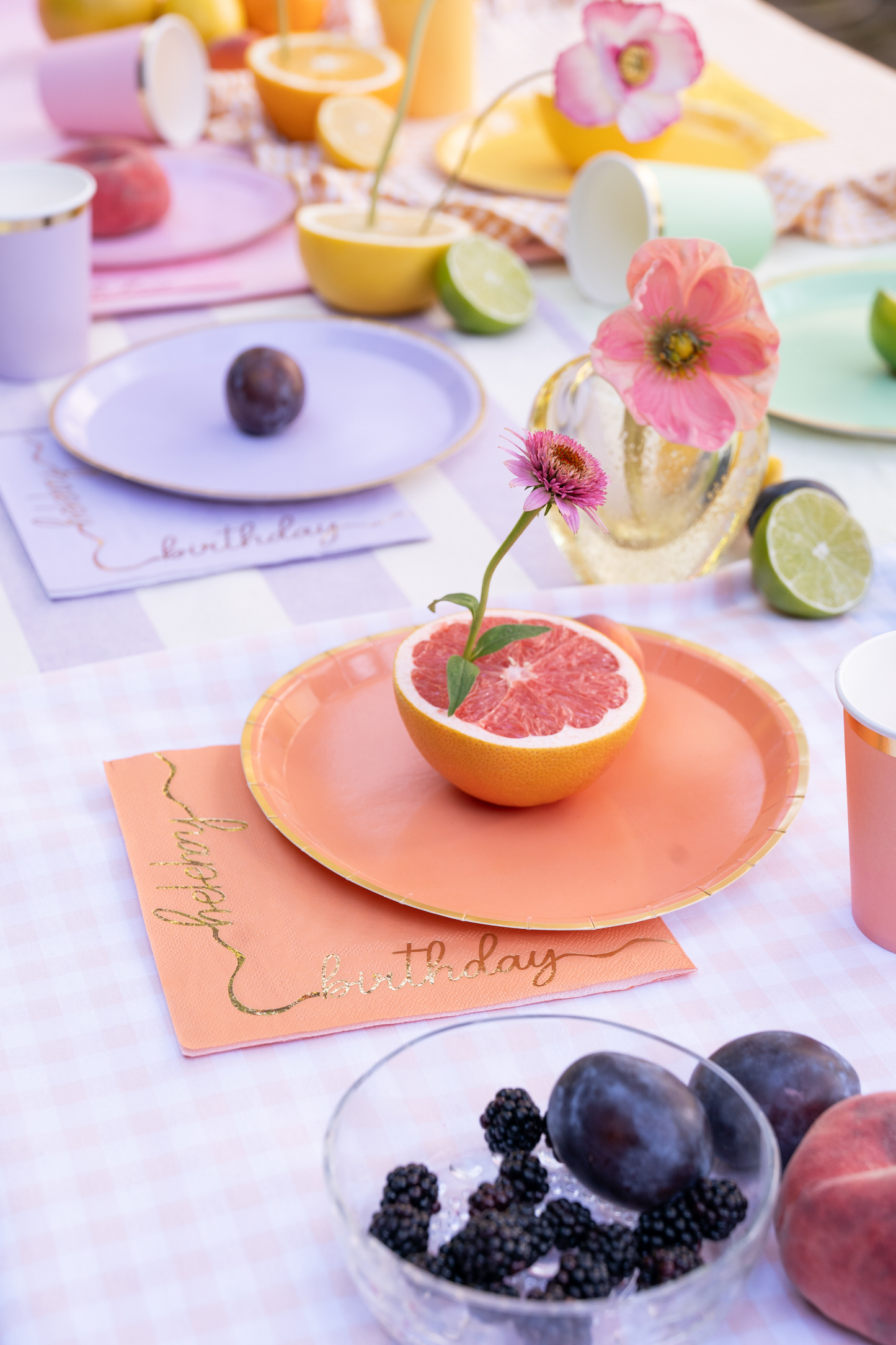 12 tovaglioli in carta - Happy Birthday - Colori Assortiti