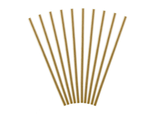 10 Cannucce di carta kraft - Avana natural