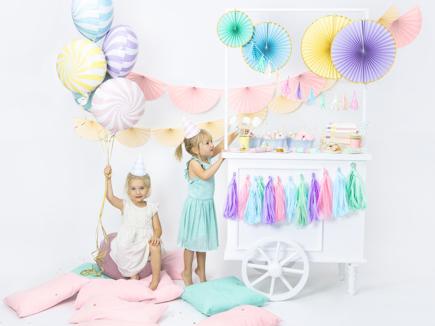 6 piattini in carta - Azzurro baby - dettaglio oro