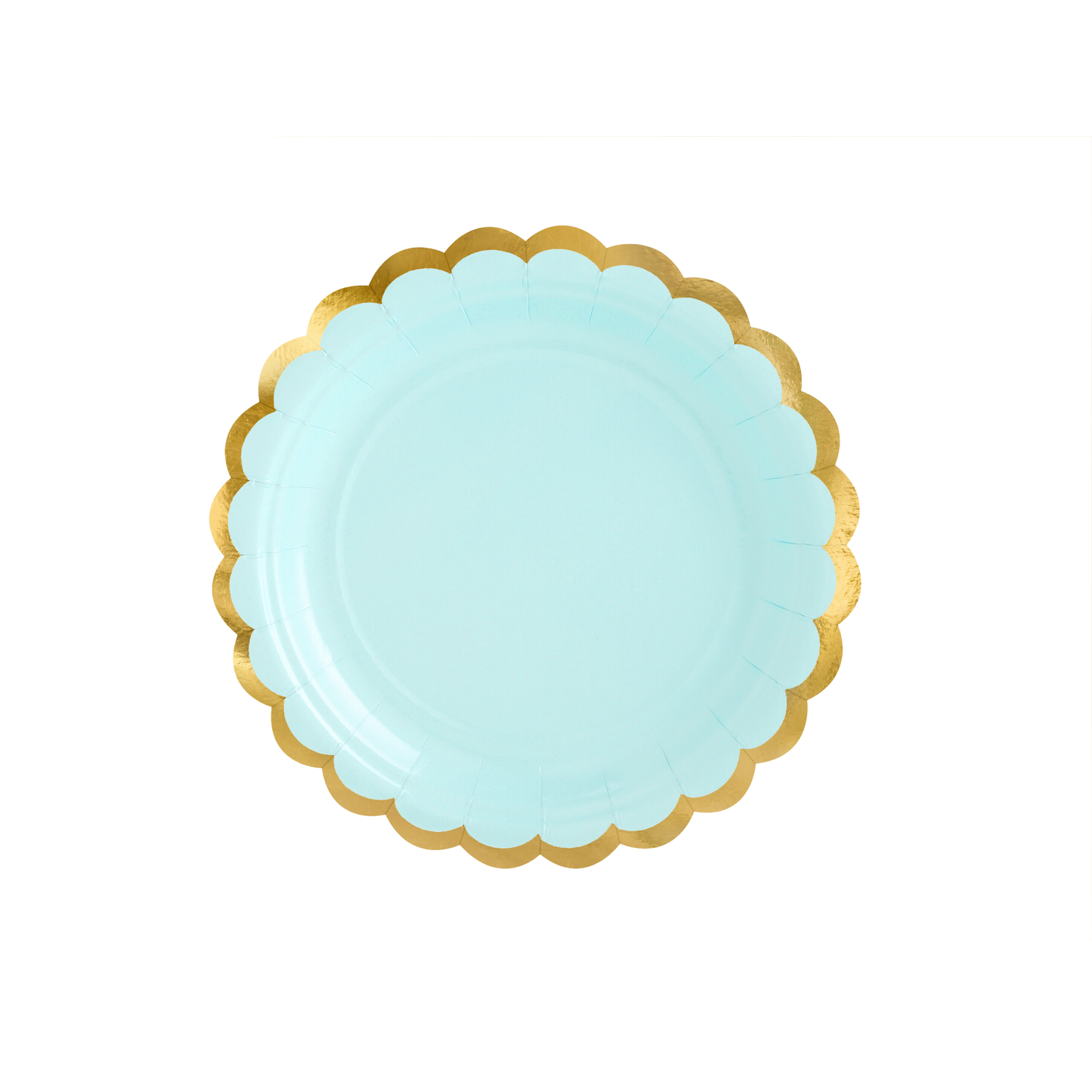 6 piattini in carta - menta - dettaglio oro