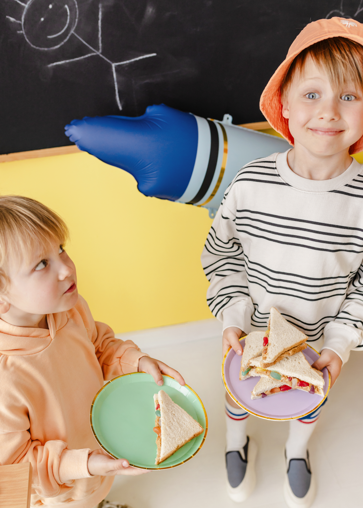 6 piatti in carta - Tinta Unita - Colori Assortiti Pastello