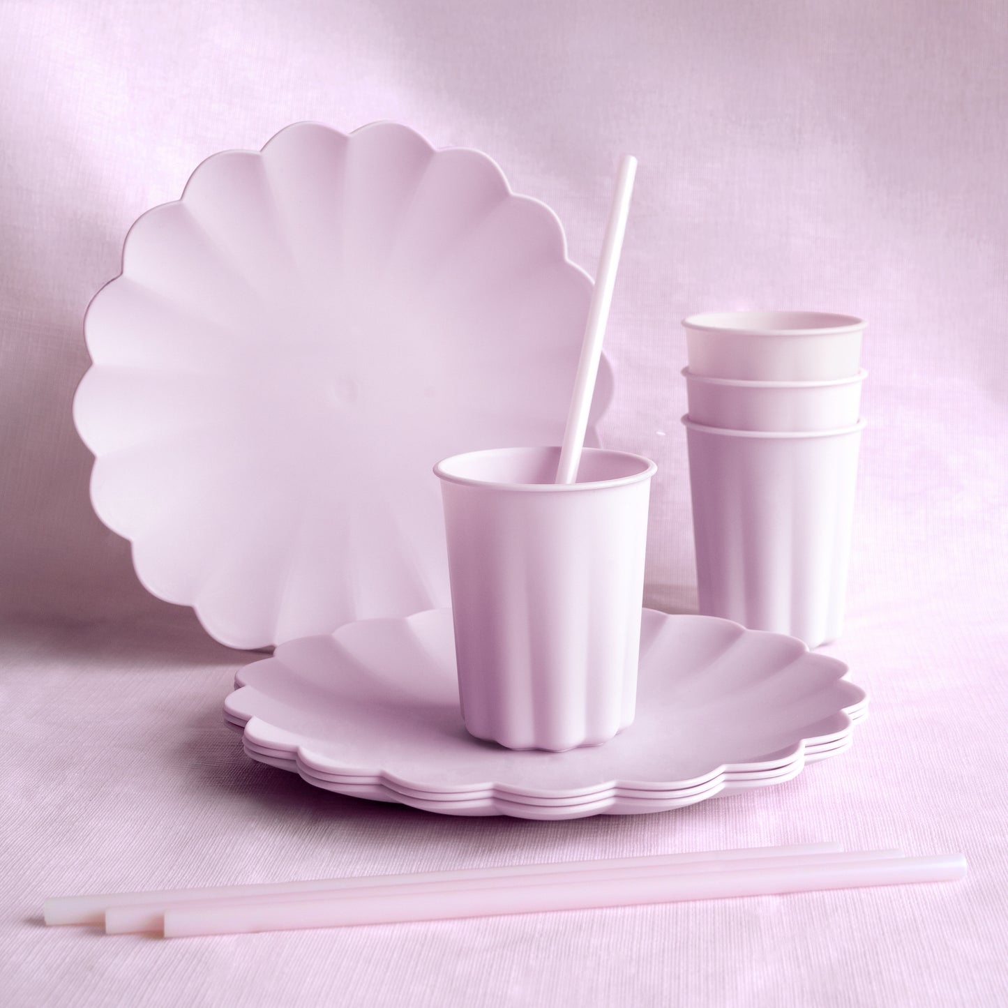 Tovaglia misto cotone - Lilla pastello 120x180 cm