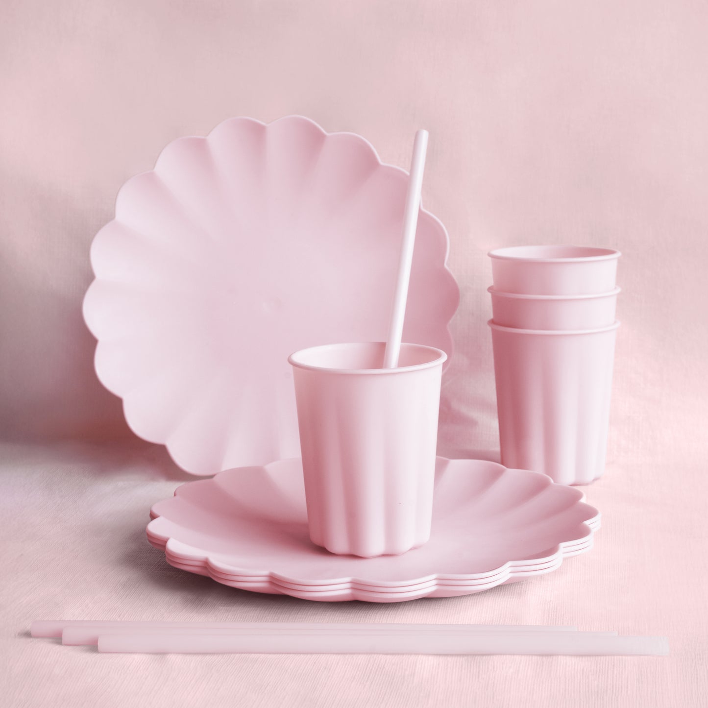 Tovaglia misto cotone - Rosa Pastello 120x180 cm