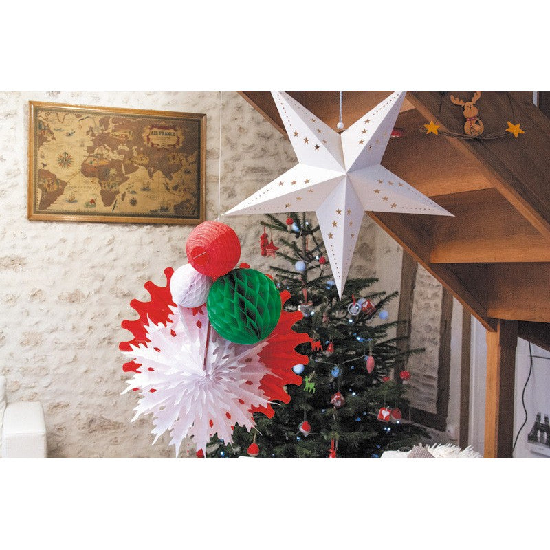 Sfera decorativa in carta 12cm - Bianco
