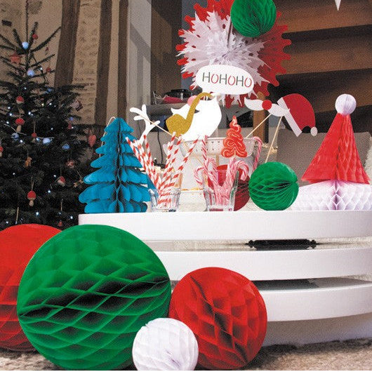 Sfera decorativa in carta 20cm - Rosso