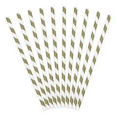 10 Cannucce in carta - Oro