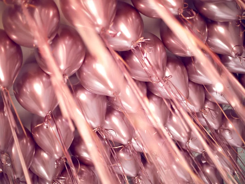 5 Palloncini GRANDE 30cm - oro rosa metallizzato glossy