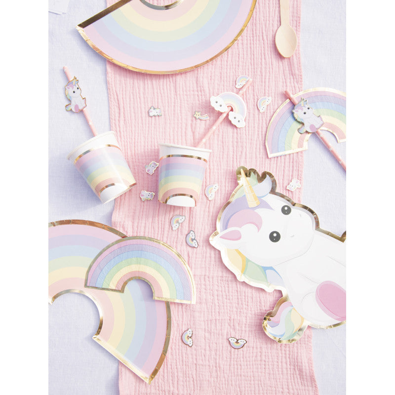 8 Bicchieri in carta - Arcobaleno Pastello
