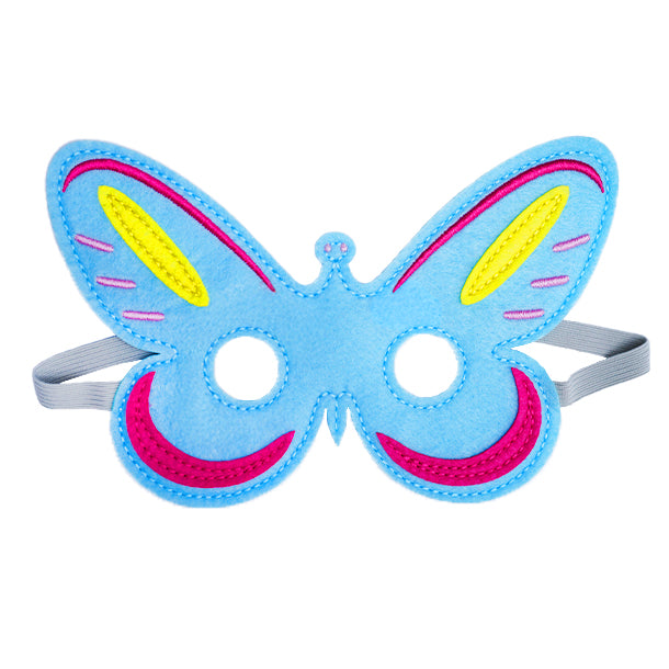 maschera in feltro - farfalla pastello