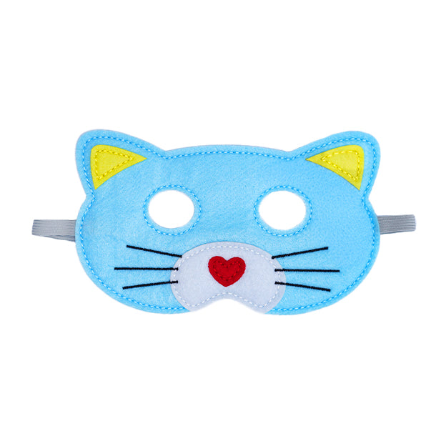 maschera in feltro - gatto pastello