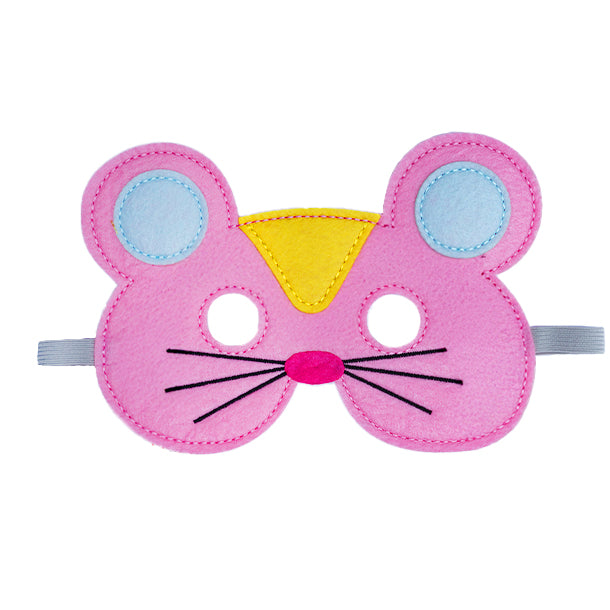 maschera in feltro - topolino rosa