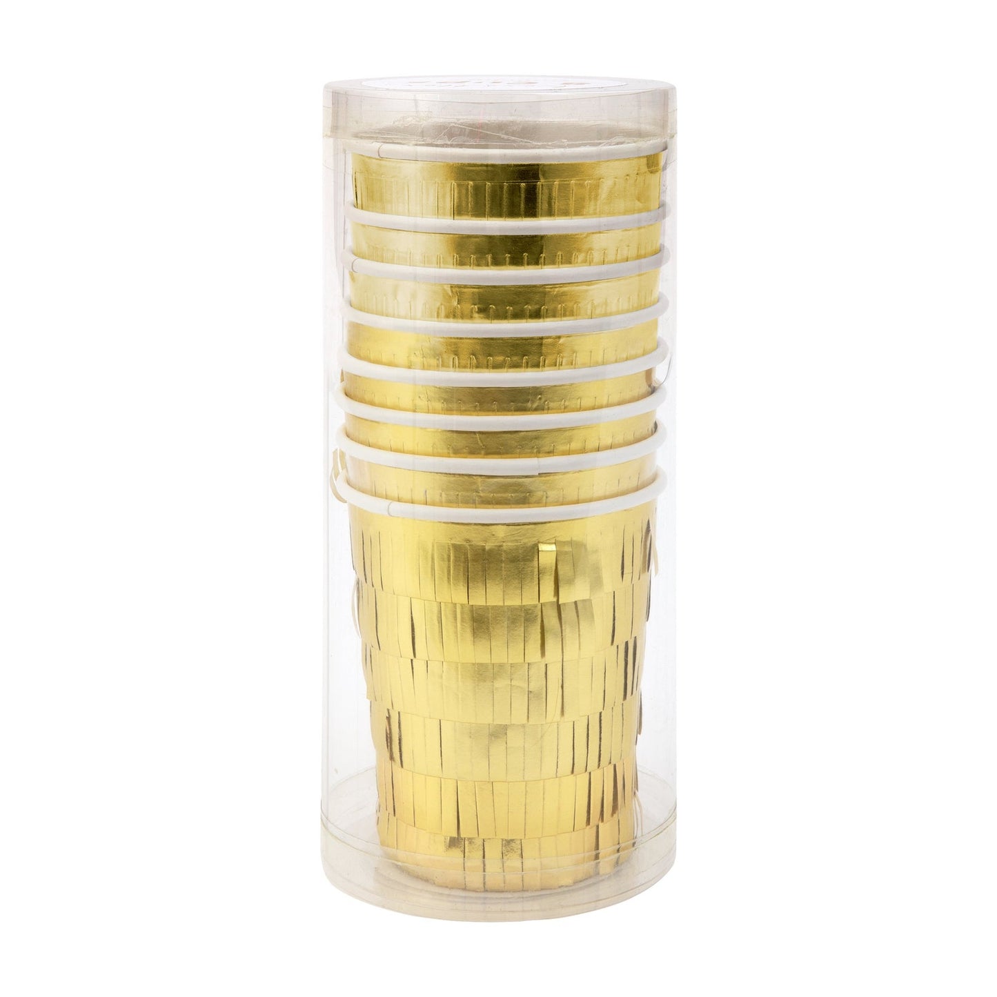8 bicchieri in carta - frange oro