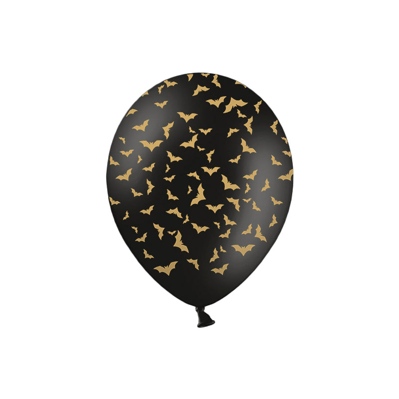Palloncino GRANDE 30cm - Nero stampa pipistrelli