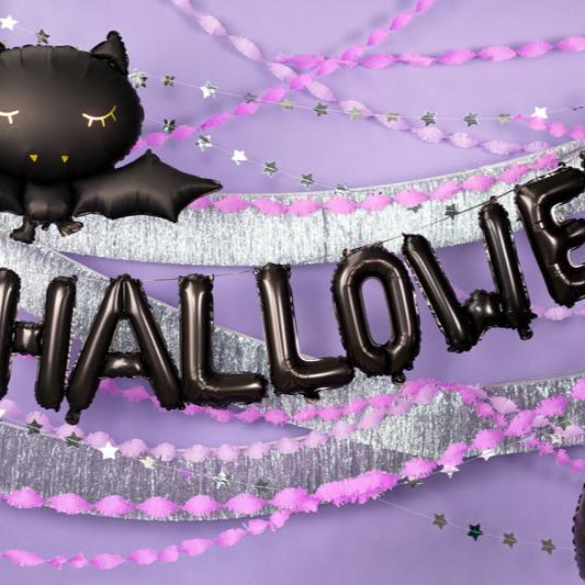 palloncino Mylar gigante - scritta nera Halloween