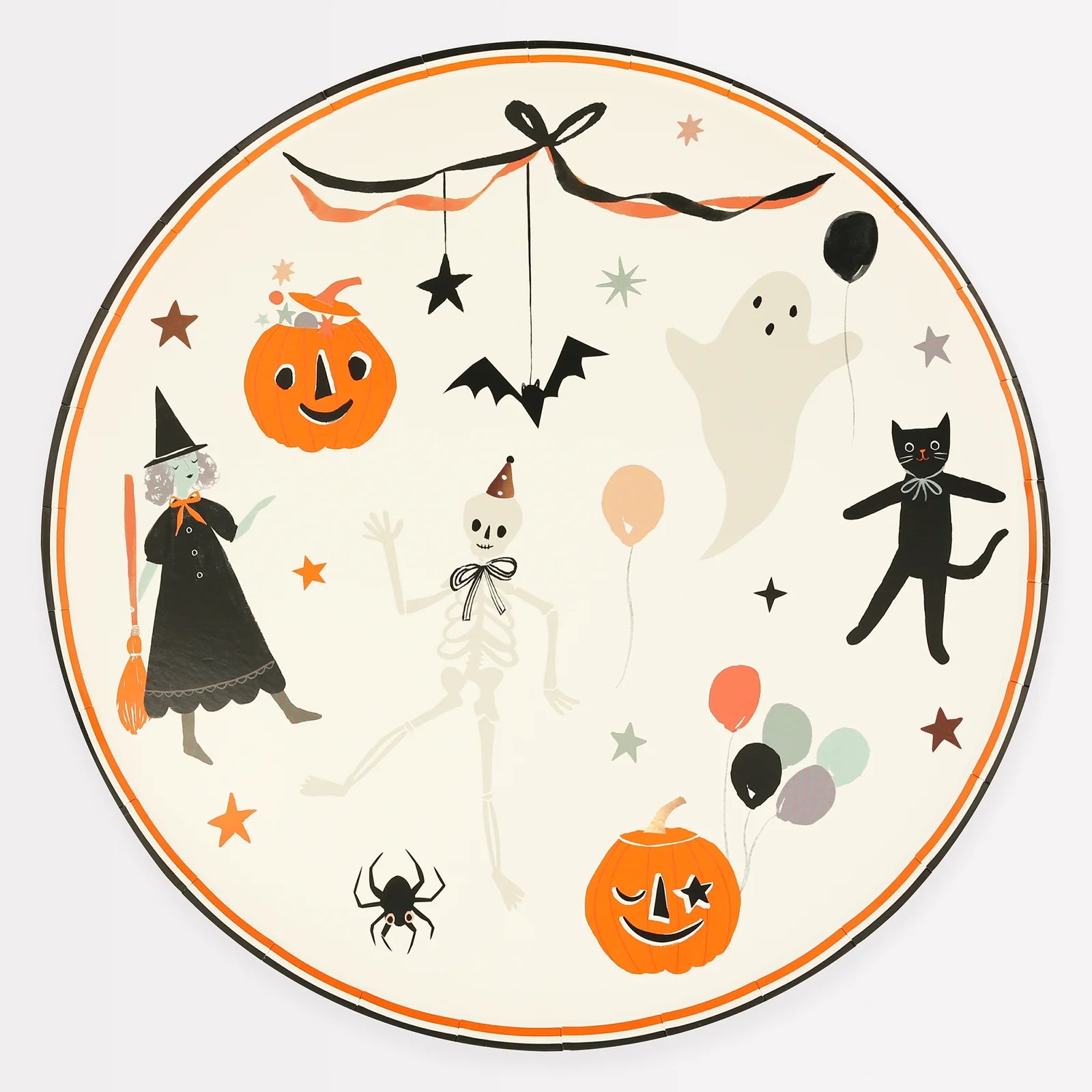 Set Piatti Di Carta Halloween 97 Pezzi - Piatti, Bicchieri, Tovaglioli Monouso Per Feste, Senza BPA