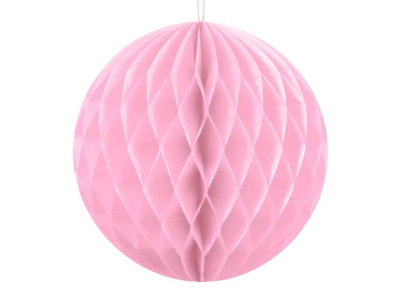 sfera decorativa in carta 20cm - rosa baby